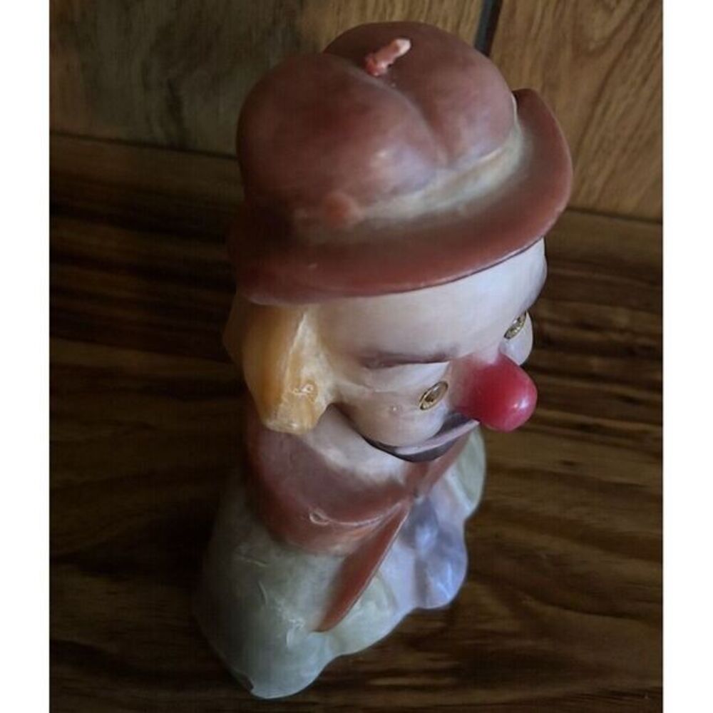 Vintage Clown Candle Porcelain Eyes Head Bust‎ Rare - Picture 6 of 6